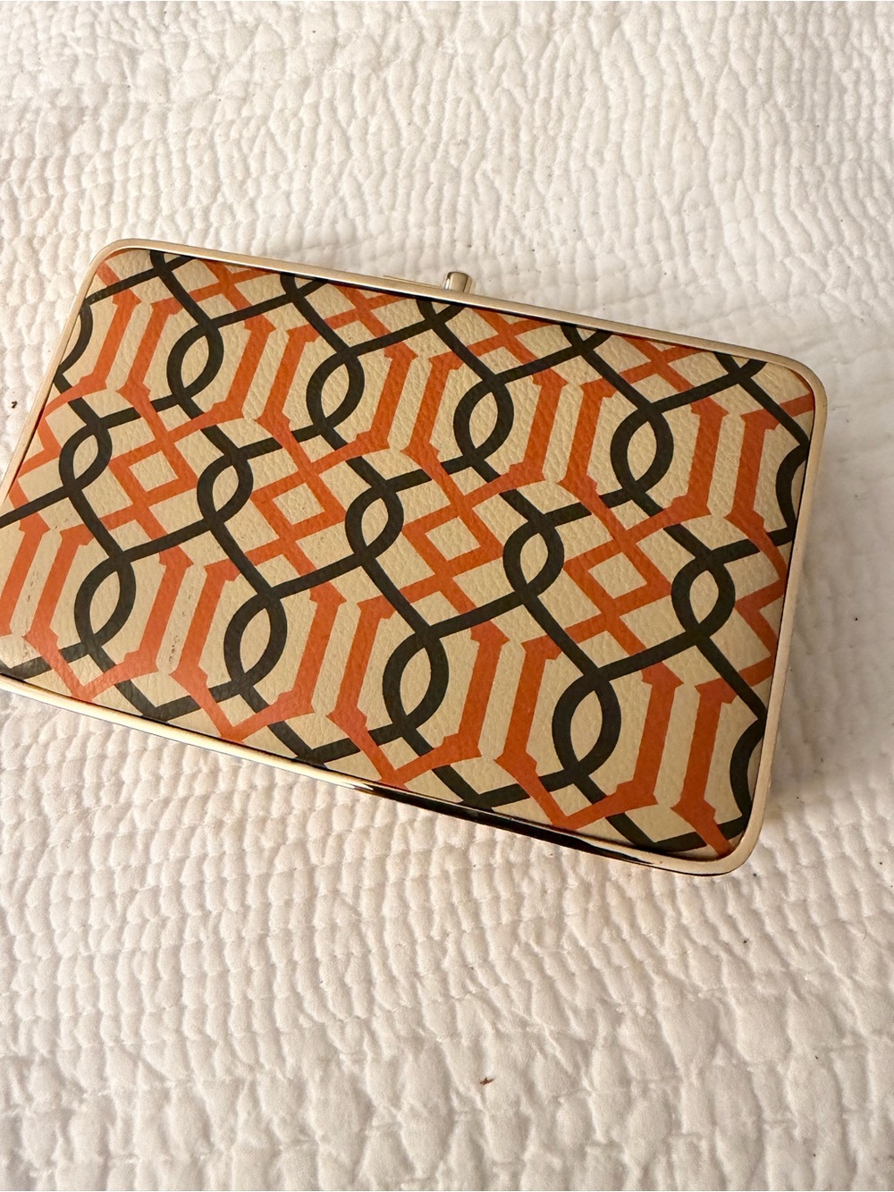 EUC Vintage J McLaughlin Pebbled Leather Clutch